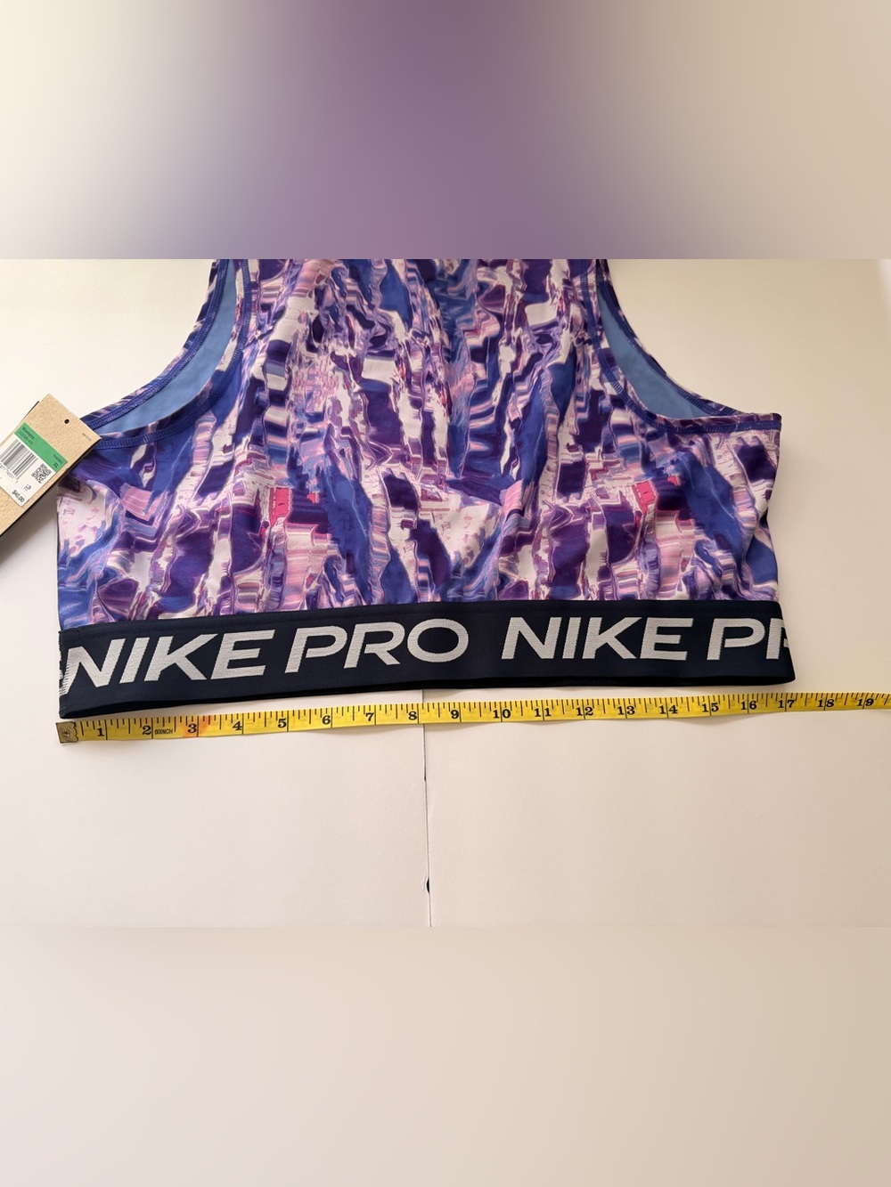 Nike Pro Purple and Pink Dry-Fit Racerback Sports Bra - Picture 5 of 7